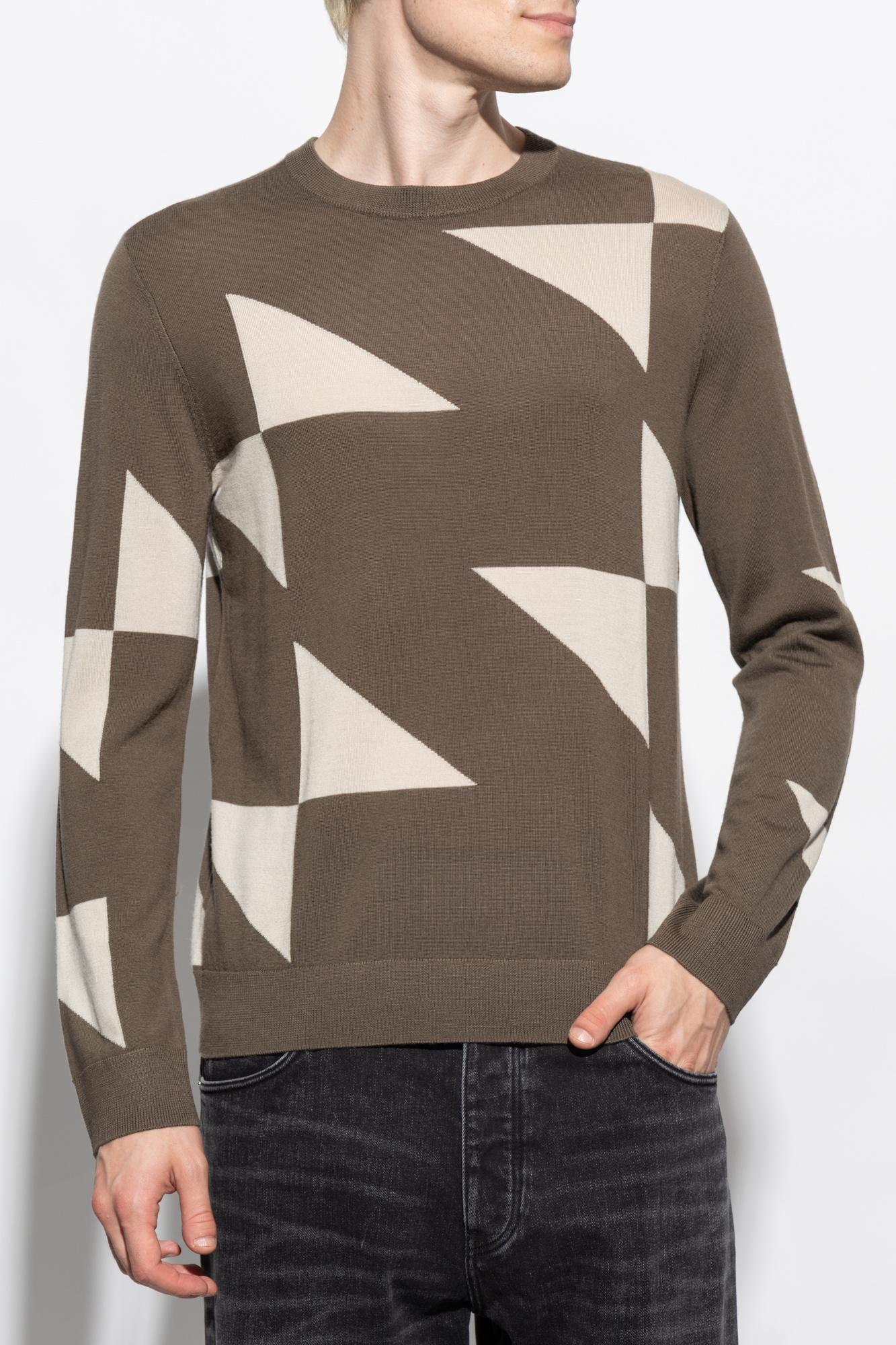 armani jeans Brown Wool sweater Emporio Armani